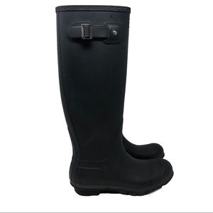 Hunter Women’s Original Tall Rain Black Boots Size 8